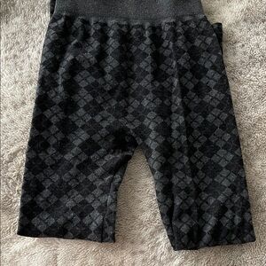 Black and Gray Argyle Leggings